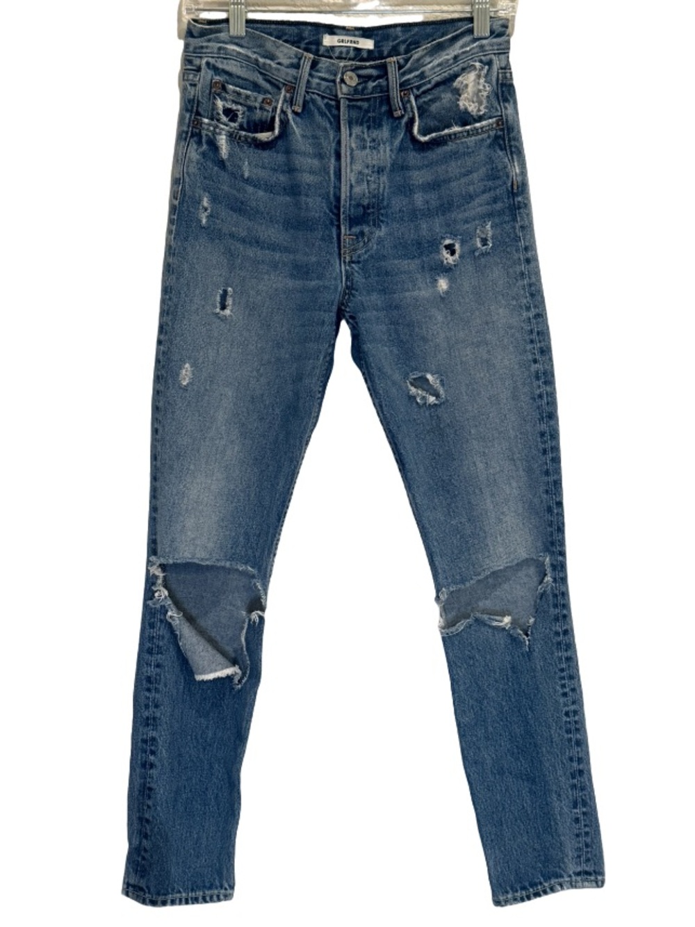 GRLFRND Karolina High-Rise Skinny I Put A Spell On You Destroyed Jeans 26
